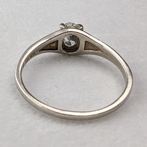 英國復古珠寶氧化鋯純銀戒指戒指