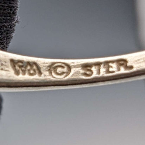 British vintage jewelry zirconia sterling silver ring