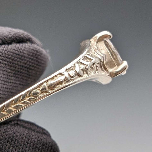 British vintage jewelry zirconia sterling silver ring