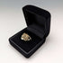 1976 British vintage jewelry rose engraved sterling silver ring