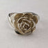 1976 British vintage jewelry rose engraved sterling silver ring