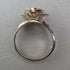 1976 British vintage jewelry rose engraved sterling silver ring
