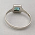 British Vintage Jewelry Square Green Stone Sterling Silver Ring (Size 20)
