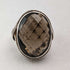 英国ヴィンテージ ジュエリー 大型ブラウンストーン 純銀リング 指輪
