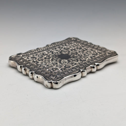 1900 British antique sterling silver card case 60g FREDERICK MARSON