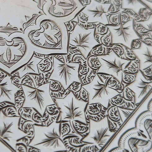 1900 British antique sterling silver card case 60g FREDERICK MARSON