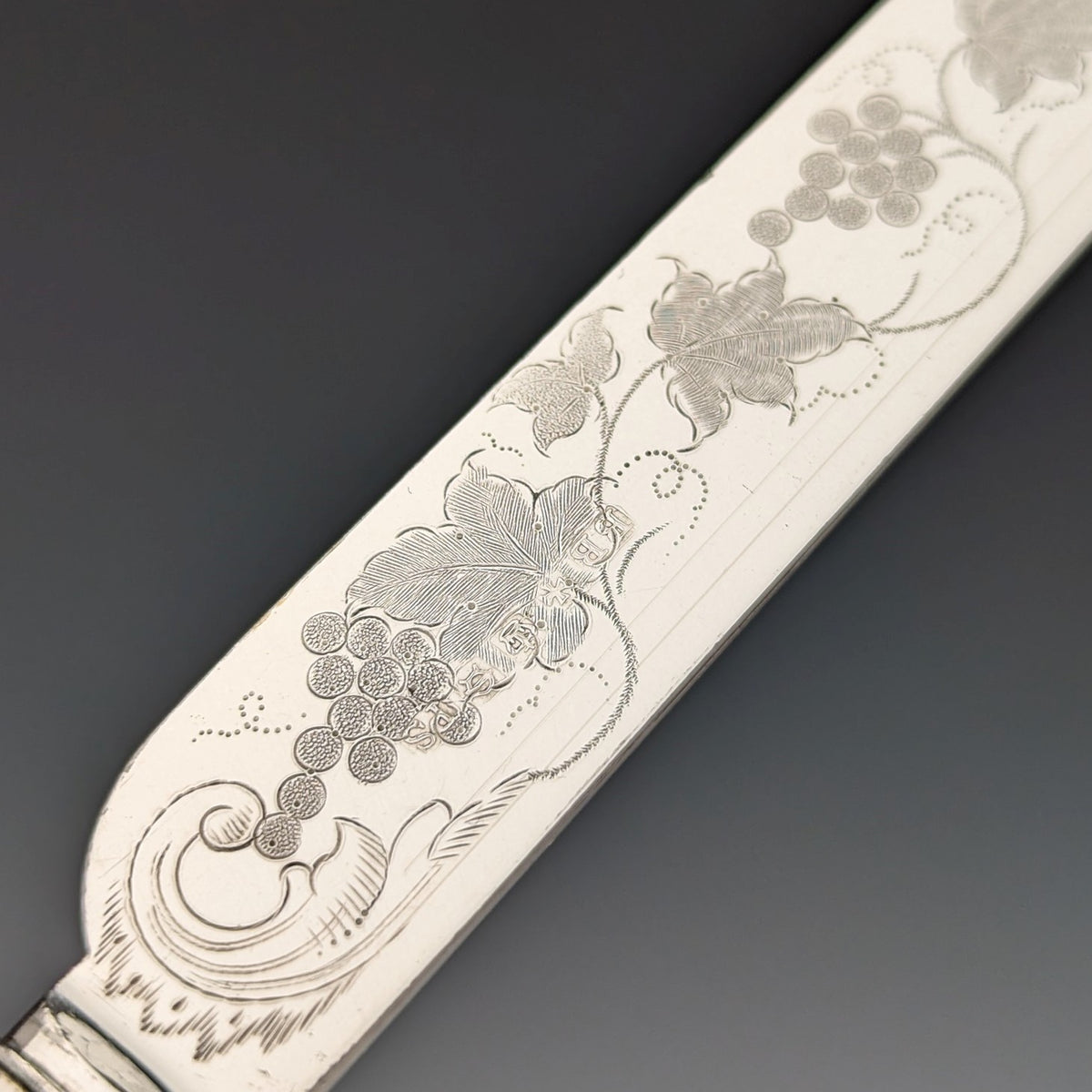 1870年頃 英国アンティーク シルバープレート製 フルーツカトラリー12ペアセット 木箱入り 1870年頃 英国アンティーク シルバープレート製 フルーツ
