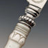 1870 British antique carved mother-of-pearl handle fruit cutlery set of 5 pairs in wooden box by MARTIN HALL