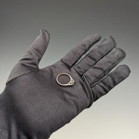 1980年 英国ヴィンテージ ジュエリー 9ctゴールド&ダイヤモンドリング(12号) 指輪 RandD