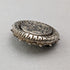 Vintage silver leaf engraved round brooch