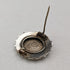 Vintage silver leaf engraved round brooch