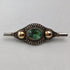 Vintage 835 Silver Green Stone Brooch