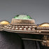 Vintage 835 Silver Green Stone Brooch