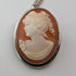 ヴィンテージ カメオペンダント ブローチ 純銀ネックレス
