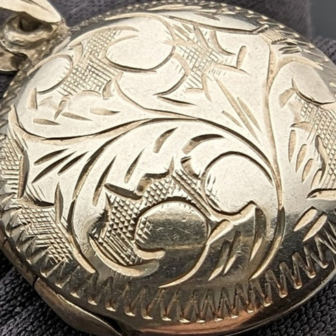 Vintage Sterling Silver Locket Pendant & Sterling Silver Necklace