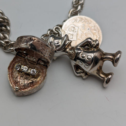 1970 年代英國復古純銀吊飾手鍊 60 克