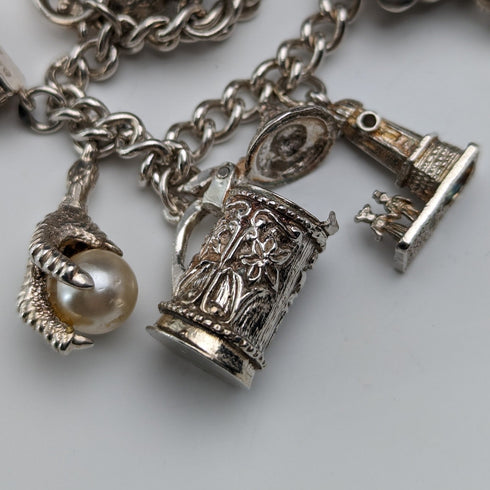 1970 年代英國復古純銀吊飾手鍊 60 克