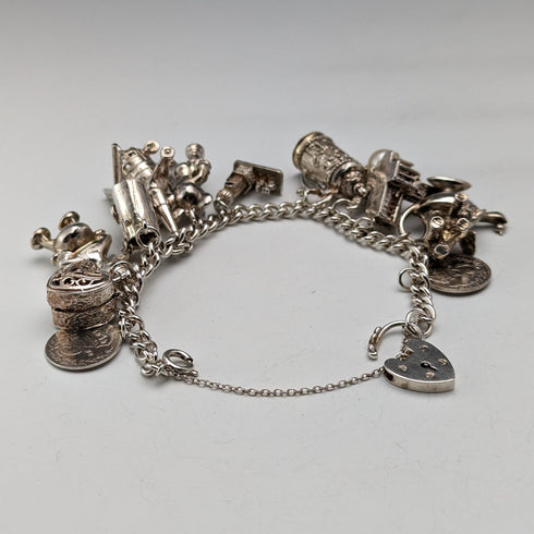 1970 年代英國復古純銀吊飾手鍊 60 克