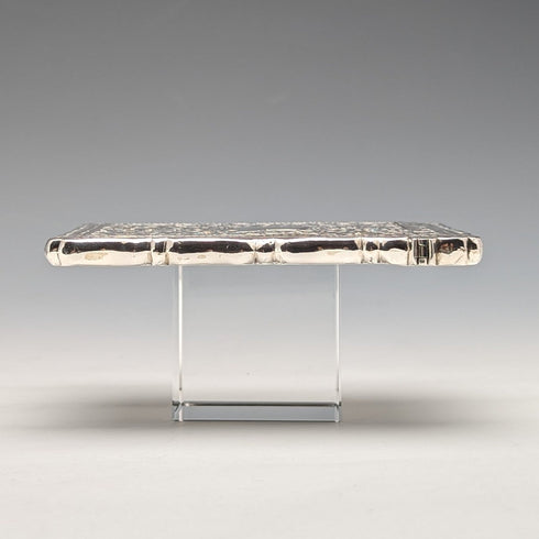 1883 British antique sterling silver card case 47g George Unite