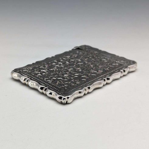 1883年 英国アンティーク 純銀製カードケース 47g George Unite
