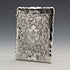 1903 British antique sterling silver large card case, 87g, William Bruford and Sons