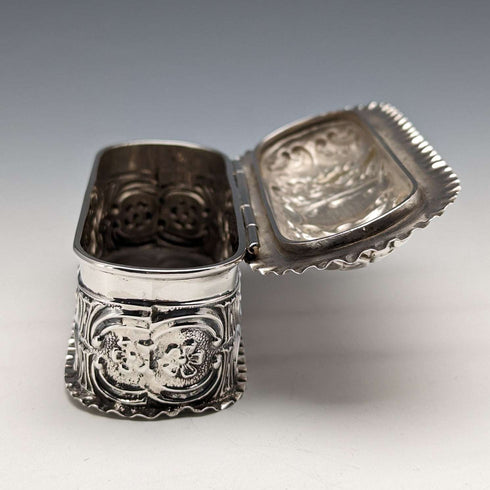 1901 British antique sterling silver box 101g Mappin and Webb