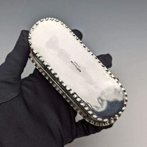 1901 British antique sterling silver box 101g Mappin and Webb