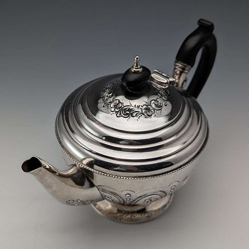 1889年頃 英国アンティーク 純銀製バチェラーティーセット 計471g Mappin and Webb
