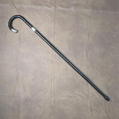 1911年 英国アンティーク 紳士用ステッキ 純銀装飾 ブラックシャフト 85cm Henry Tracy Sons