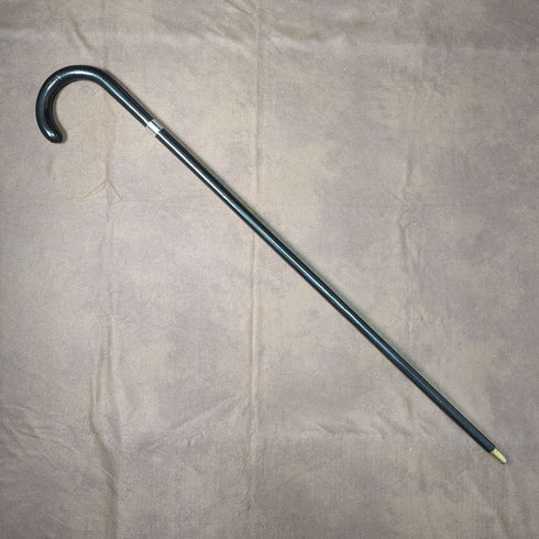 1923年 英国アンティーク 紳士用ステッキ 純銀装飾 ブラックシャフト 91cm K&S Ltd