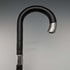 1911 British antique gentleman's walking stick, pure silver decoration, black shaft, 85cm, Henry Tracy Sons