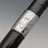 1911 British antique gentleman's walking stick, pure silver decoration, black shaft, 85cm, Henry Tracy Sons