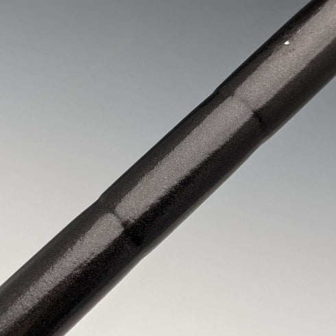 1911 British antique gentleman's walking stick, pure silver decoration, black shaft, 85cm, Henry Tracy Sons