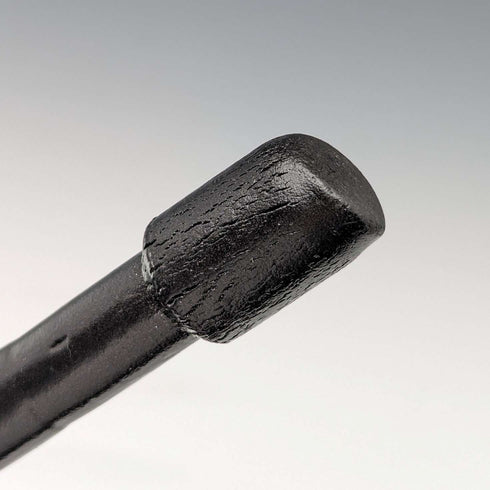 1911 British antique gentleman's walking stick, pure silver decoration, black shaft, 85cm, Henry Tracy Sons