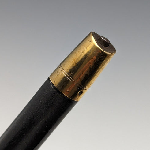 1928年 英国ヴィンテージ 紳士用ステッキ 純銀装飾 ブラックシャフト 91cm A&S