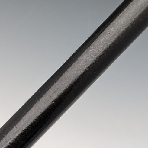 1922 British antique gentleman's walking stick, engraved pure silver, round handle, black shaft, 90cm TD