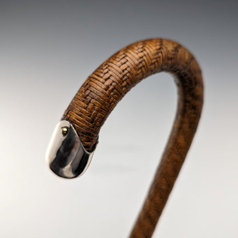 Vintage Men's Rattan Wicker Walking Stick 87cm