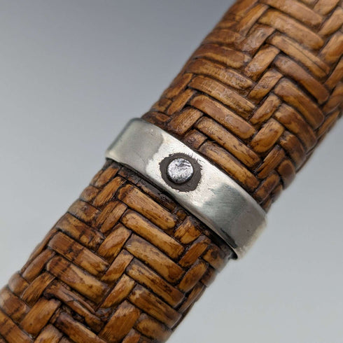 Vintage Men's Rattan Wicker Walking Stick 87cm