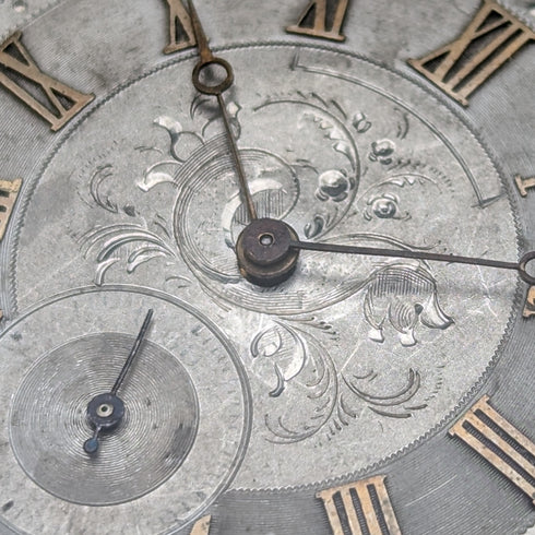 Circa 1880 Antique Bauer Decorative Dial Winding Pocket Watch Silver Side Diameter 44mm Working Condition