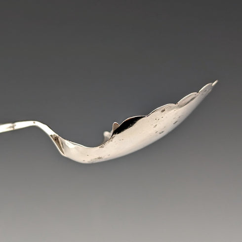 1821 British antique sterling silver tea caddy spoon by Joseph Taylor