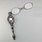 American antique sterling silver detailed decorative portable folding glasses Roniet