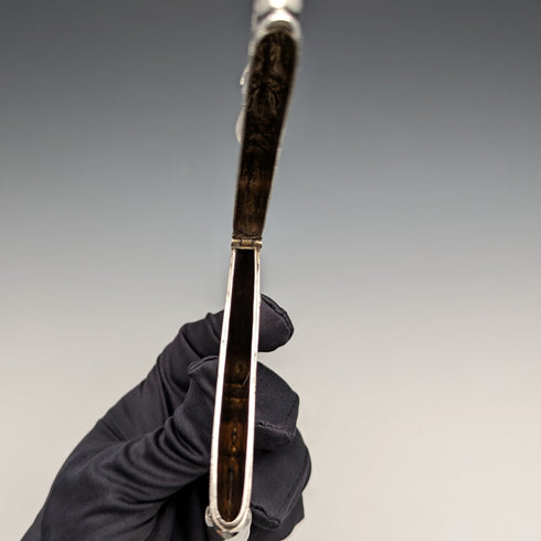 1903 British antique sterling silver card case, 95g, John Rose