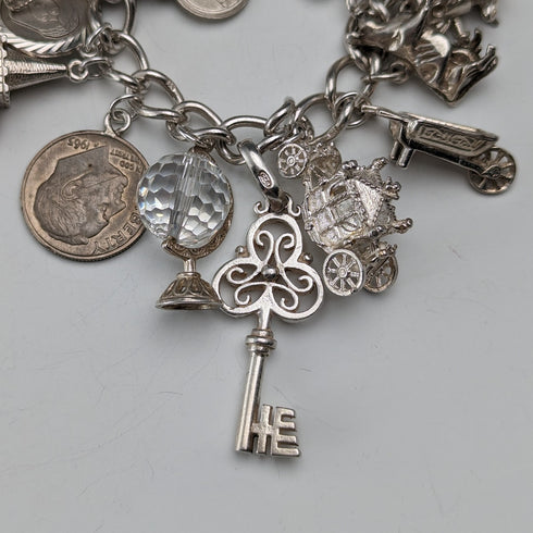 1970 年代英國復古純銀吊飾手鍊 60 克