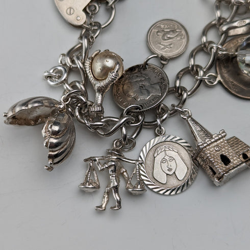 1970 年代英國復古純銀吊飾手鍊 60 克