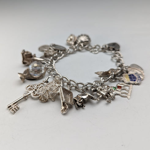 1970 年代英國復古純銀吊飾手鍊 60 克