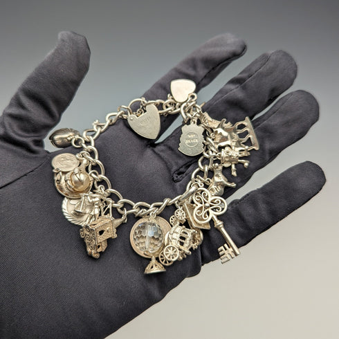 1970 年代英國復古純銀吊飾手鍊 60 克