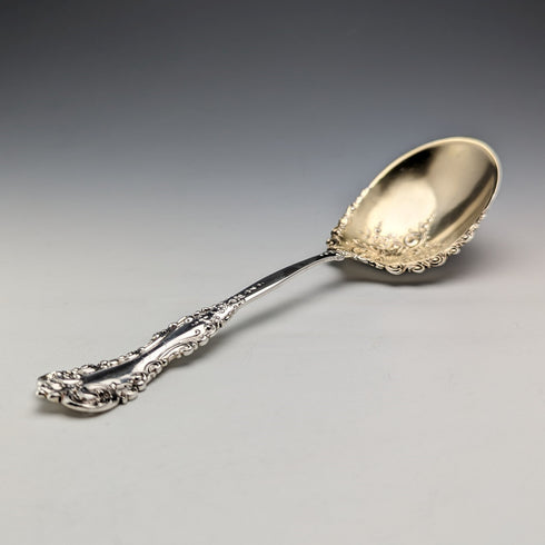 Circa 1900 American antique sterling silver serving spoon