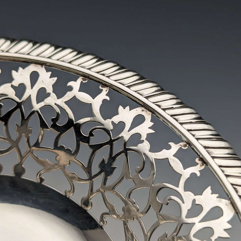 1892 American antique sterling silver footed dish 205g Howard & Co.