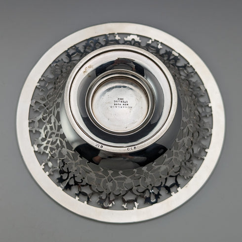 【お取り置き中】1892年 米国アンティーク 純銀製 脚付きディッシュ 205g Howard & Co