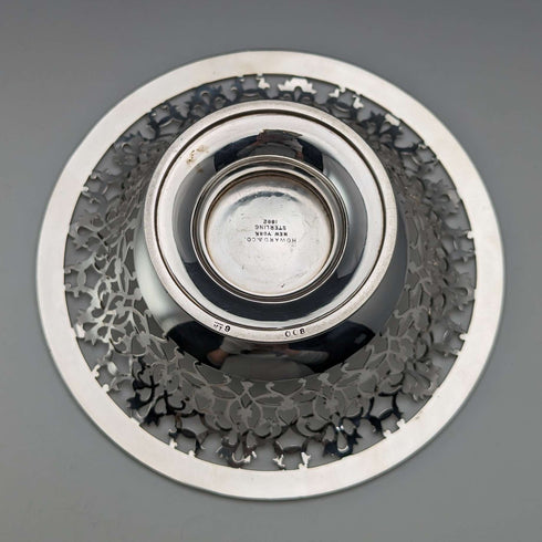 1892 American antique sterling silver footed dish 205g Howard & Co.